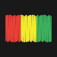 Guinea bandiera spazzola vettore