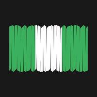 Nigeria bandiera spazzola vettore