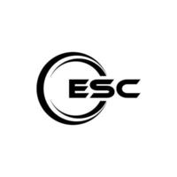 Esc lettera logo design nel illustrazione. vettore logo, calligrafia disegni per logo, manifesto, invito, eccetera.