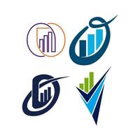 contabilità fiscale finanziaria logo aziendale modello di progettazione vettoriale