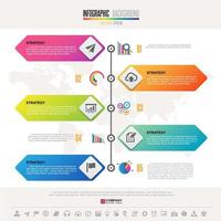 modello di progettazione infografica timeline vettore