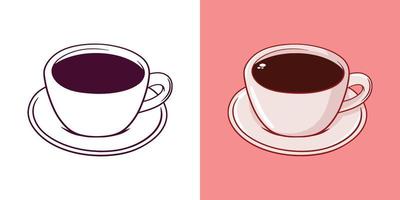 coffe tazza scarabocchio mano disegnato vettore illustrazione