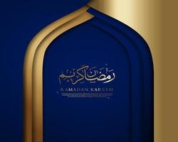 Ramadan kareem Arabo calligrafia e sfondo vettore