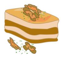 cottura al forno tè dolci. scarabocchio illustrazione per il menu.panetteria torte, biscotti, Tè, caffè, pane, pane abbrustolito. vettore