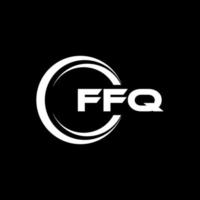 ffq lettera logo design nel illustrazione. vettore logo, calligrafia disegni per logo, manifesto, invito, eccetera.