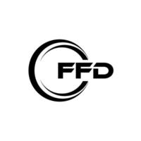 ffd lettera logo design nel illustrazione. vettore logo, calligrafia disegni per logo, manifesto, invito, eccetera.