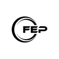 fep lettera logo design nel illustrazione. vettore logo, calligrafia disegni per logo, manifesto, invito, eccetera.