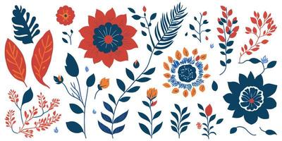 di stagione bandiera design. un' collezione di floreale e botanico illustrazioni vettore