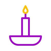 candela icona duocolor viola giallo stile Ramadan illustrazione vettore elemento e simbolo Perfetto.