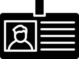 illustrazione del disegno dell'icona di vettore della carta d'identità