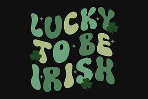 fortunato per essere irlandesi divertente st Patrick giorno maglietta design vettore