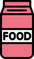 illustrazione del design dell'icona del vettore del pacchetto alimentare