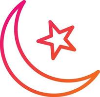 illustrazione del disegno dell'icona del vettore della luna crescente