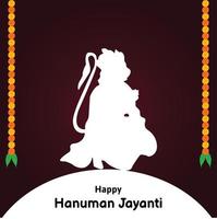 contento hanuman jayanti indiano indù Festival celebrazione vettore design