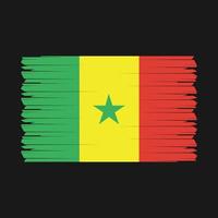 Senegal bandiera spazzola vettore