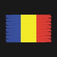 Romania bandiera spazzola vettore