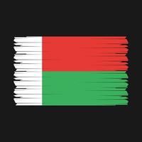 Madagascar bandiera spazzola vettore