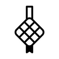 Ketupat icona duotone nero stile Ramadan illustrazione vettore elemento e simbolo Perfetto.