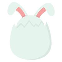 scarabocchio piatto clipart Pasqua uovo con coniglio vettore