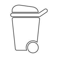 spazzatura può icona illustrazione vettore
