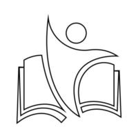 libro logo illustrazione vettore