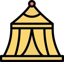 illustrazione del disegno dell'icona di vettore della tenda del circo