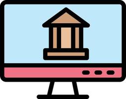 illustrazione del disegno dell'icona di vettore di banking online