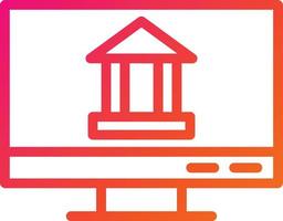 illustrazione del disegno dell'icona di vettore di banking online