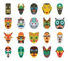 vettori di maschere tribali