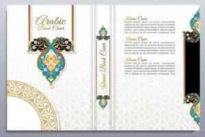 Arabo islamico libro copertina design vettore