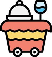 illustrazione del design dell'icona del vettore del carrello per alimenti