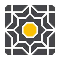 decorazione icona solido grigio giallo stile Ramadan illustrazione vettore elemento e simbolo Perfetto.