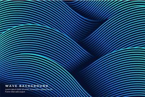 raggiante onda linea sfondo. astratto onda sfondo. accogliente blu onda design vettore