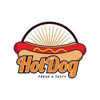 caldo cane cibo logo design per il tuo attività commerciale vettore illustrazione
