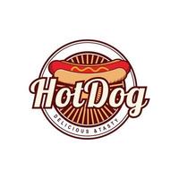 caldo cane cibo logo design per il tuo attività commerciale vettore illustrazione