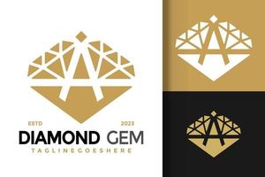 lettera un' diamante gioielleria logo vettore icona illustrazione