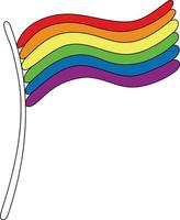 bandiera orgoglio mese simbolo. LGBTQ Comunità. vettore. vettore