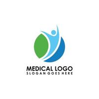 umano assistenza sanitaria logo design vettore