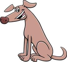 divertente cartone animato seduta cane comico animale personaggio vettore