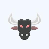 icona toro. relazionato per animale testa simbolo. semplice design modificabile. semplice illustrazione vettore