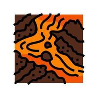 lava flusso colore icona vettore illustrazione