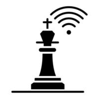 inteligente scacchi vettore icona