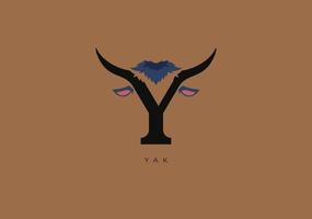 yak y monogramma, vettore logo