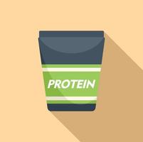 proteina imballare icona piatto vettore. cibo vitamina vettore