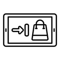 e-commerce tavoletta vettore icona