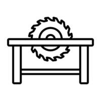 tavolo fresa vettore icona