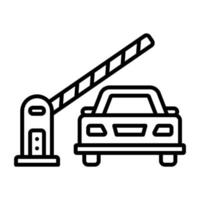 auto barriera vettore icona