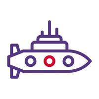 sottomarino icona duocolor stile rosso viola colore militare illustrazione vettore esercito elemento e simbolo Perfetto.