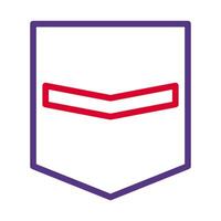 distintivo icona duocolor stile rosso viola colore militare illustrazione vettore esercito elemento e simbolo Perfetto.