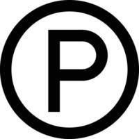 illustrazione del design dell'icona del vettore di parcheggio
